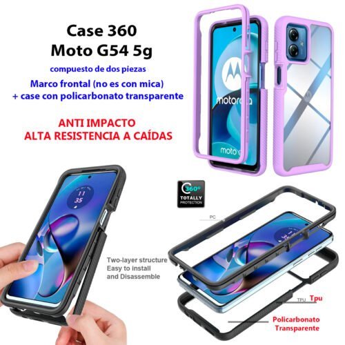 Case 360 Motorola Moto G54 - Anti impacto