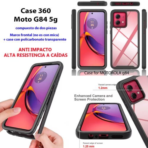 Case 360 Moto G84 - Anti Impacto doble protección