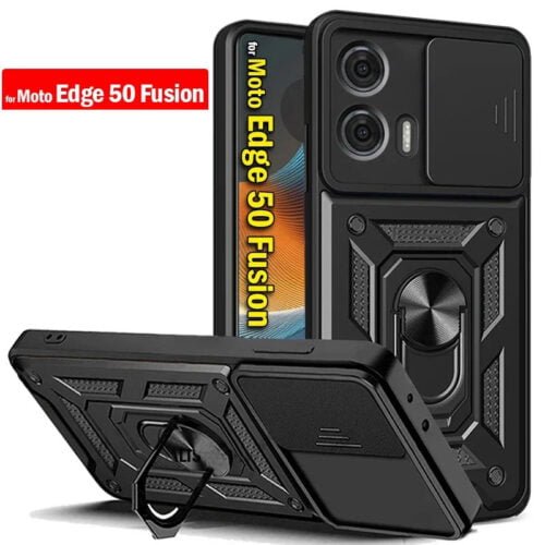 Case Moto Edge 50 Fusion - Con protector de cámara y aro - Imagen 2