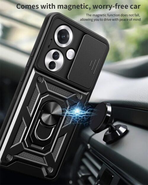 Case Oppo Reno 11F 5G - Protector de cámara y soporte Mágnetico - Imagen 3