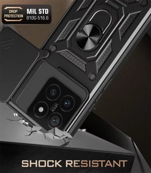 Case Xiaomi 14T 5g - Protector cámara rotatorio, soporte Mágnetico - Imagen 4