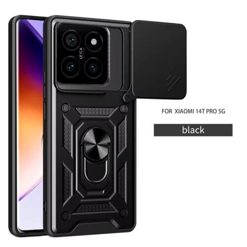 Case Xiaomi 14T Pro 5g - Protector cámara rotatorio, soporte Mágnetico - Imagen 2
