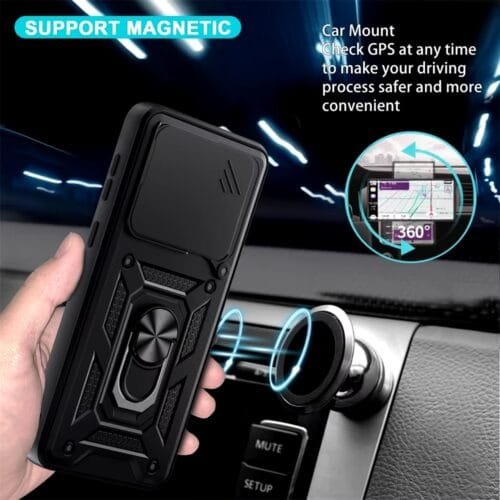 Case Xiaomi 14T 5g - Protector cámara rotatorio, soporte Mágnetico - Imagen 3