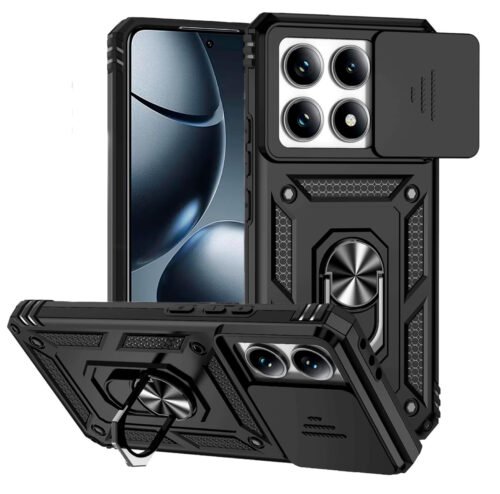 Case Xiaomi 14T 5g - Protector cámara deslizable, soporte Mágnetico