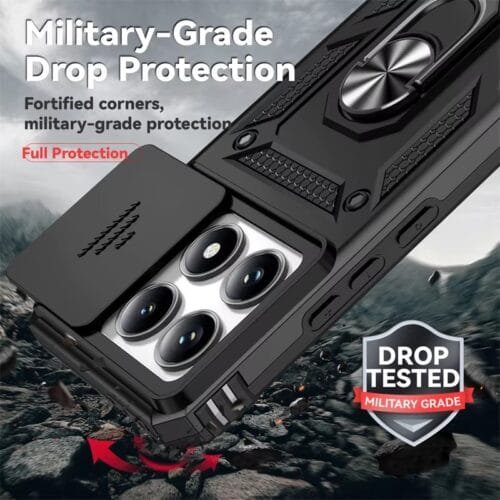 Case Xiaomi 14T 5g - Protector cámara deslizable, soporte Mágnetico - Imagen 4