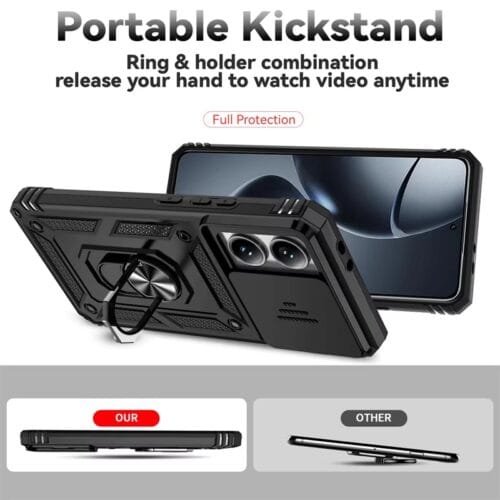 Case Xiaomi 14T 5g - Protector cámara deslizable, soporte Mágnetico - Imagen 5