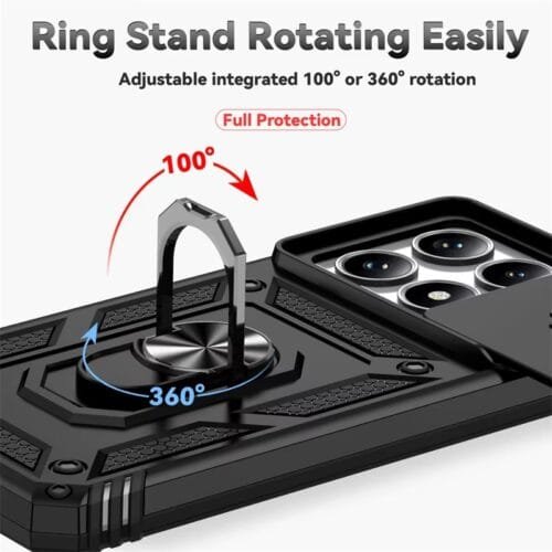 Case Xiaomi 14T 5g - Protector cámara deslizable, soporte Mágnetico - Imagen 6