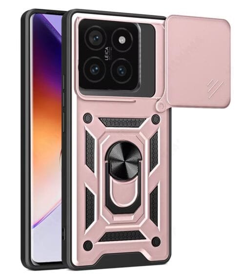 Case Xiaomi 14T Pro 5g - Protector cámara rotatorio, soporte Mágnetico - Imagen 3