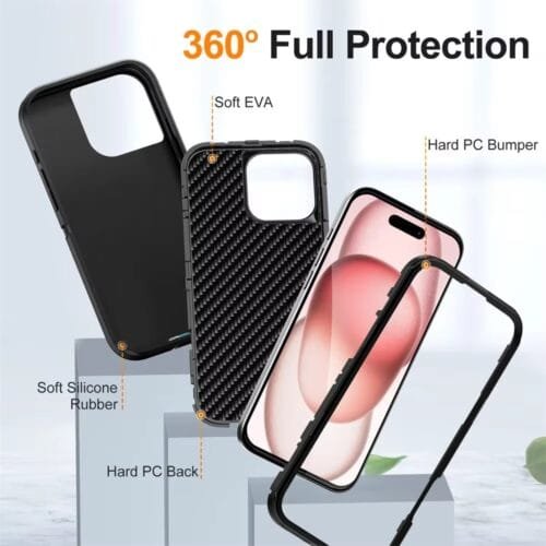 Case 360 Samsung Iphone 16 Pro Max - Anti Impacto - Tres Piezas