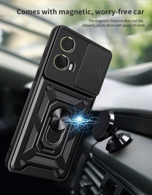 Case Moto G85 5g - Protector de cámara y soporte Mágnetico - Imagen 5