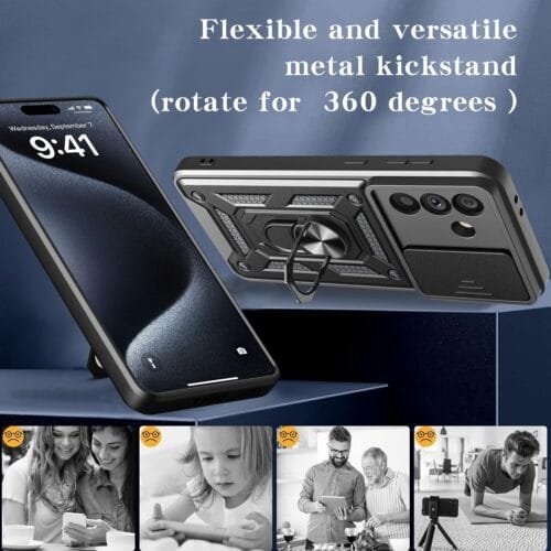Case Samsung A56 5g - Protector de cámara y soporte Mágnetico - Imagen 3