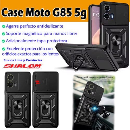 Case Moto G85 5g - Protector de cámara y soporte Mágnetico