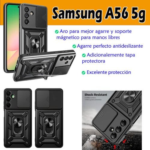 Case Samsung A56 5g - Protector de cámara y soporte Mágnetico