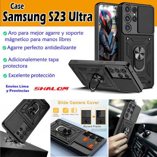 Case Samsung S23 Ultra 5g - Protector de cámara y soporte Mágnetico