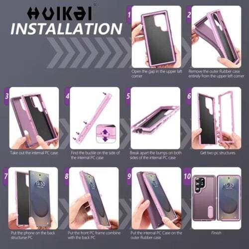 Case 360 Samsung S25 Ultra - Anti Impacto - Kickstand - Tres Piezas - Imagen 11