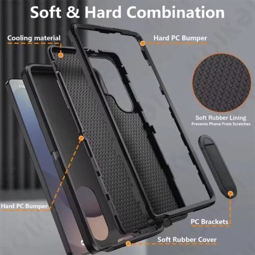 Case 360 Samsung S25 Ultra - Anti Impacto - Kickstand - Tres Piezas - Imagen 3