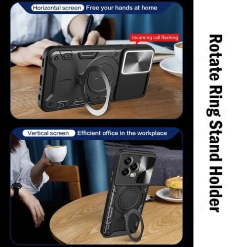 Case Honor 200 Lite 5g - Soporte Mágnetico y protector de cámara - Imagen 4