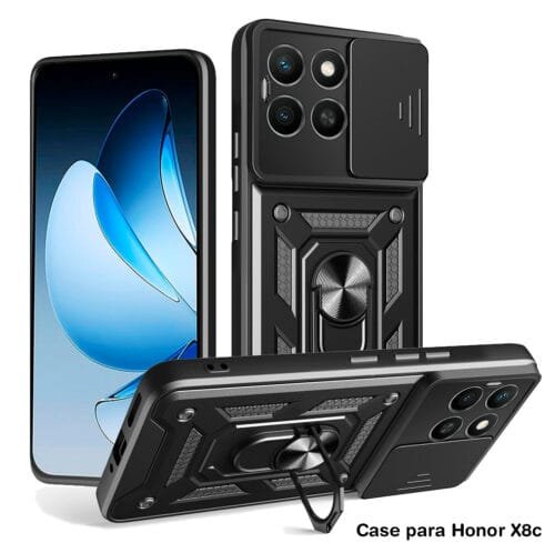 Case Honor X8c - Con protector de cámara y soporte mágnetico - Imagen 5