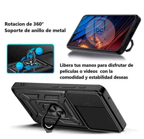 Case Honor X8c - Con protector de cámara y soporte mágnetico - Imagen 4