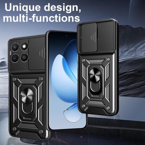 Case Honor X8c - Con protector de cámara y soporte mágnetico - Imagen 3