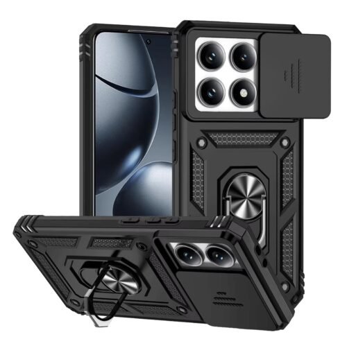 Case Xiaomi 14T Pro 5g - Protector cámara deslizable, soporte Mágnetico