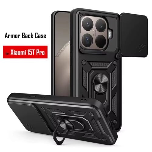 Case Xiaomi 15T Pro 5g - Protector cámara rotatorio, soporte Mágnetico