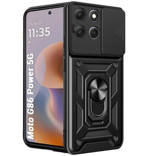 Case Moto G86 Power - Con aro, soporte magnético y protector de cámara
