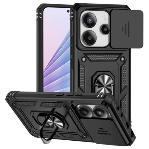 Case Redmi Note 14 - Soporte mágnetico, protector de cámara y kickstand