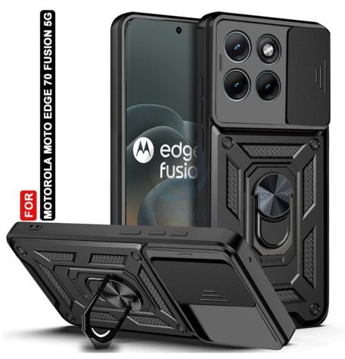 Case Moto Edge 70 Fusion - Con protector de cámara y aro mágnetico