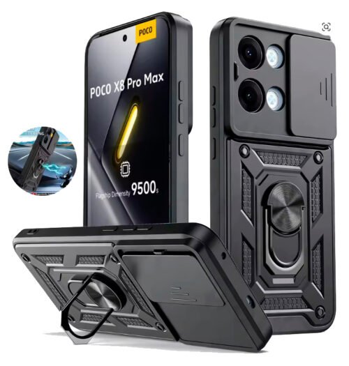 Case Poco X8 Pro Max - Soporte Magnético - Protector Camara - Kickstand