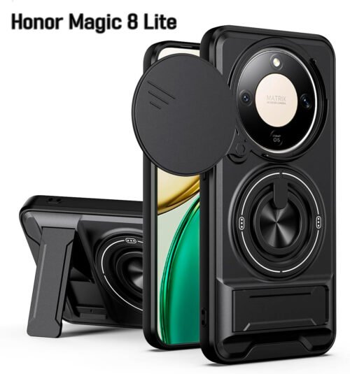 Case Honor Magic 8 Lite - Soporte magnético / Protector Cámara / Kickstand / Aro
